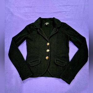 Bebe Black Button Up Sweater Jacket - XS/Petites.